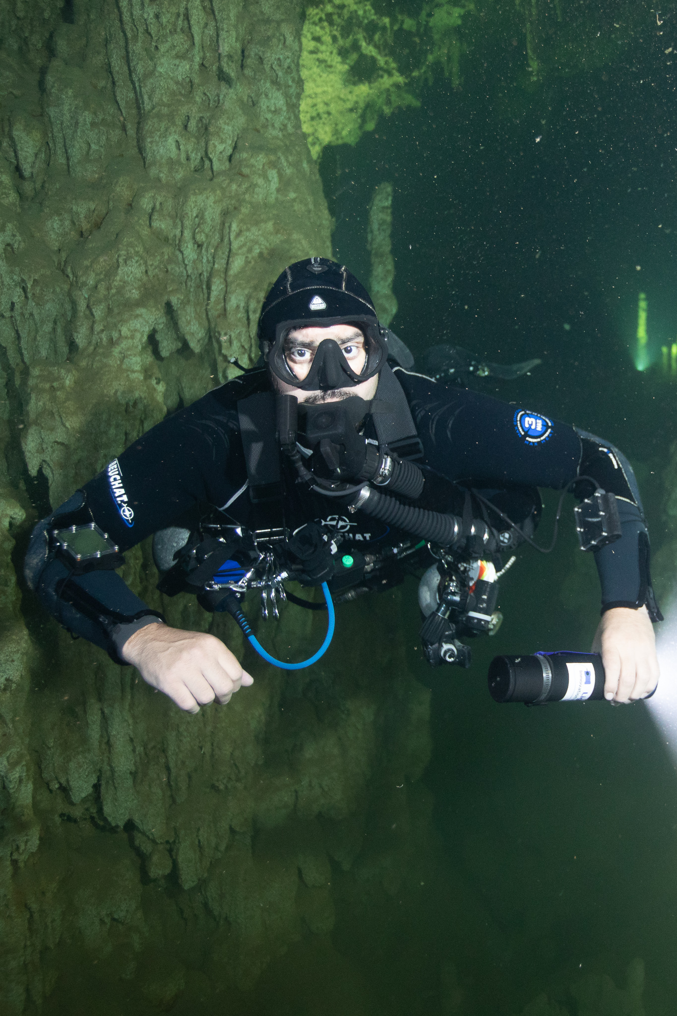 Mick Micallef in Giant Cave, Caye Caulker, Belize